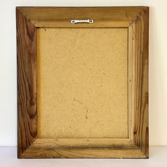 Vtg Floral Print On Wood 70’s Retro DAC N.Y. 1968 Daisies Yellow White R. Calao - Picture 7 of 7